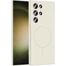 CPT16 Samsung Galaxy S24 Ultra Kılıf Jully Magsafe Kapak - Pudra