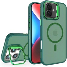 CPT16 iPhone 16 Flet Lens Magsafe Kapak - Koyu Yeşil