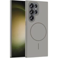 CPT16 Samsung Galaxy S23 Ultra Broş Magsafe Kapak - Titan Gri