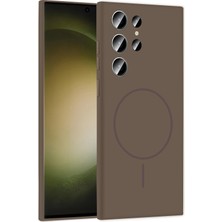 CPT16 Samsung Galaxy S24 Ultra Kılıf Jully Magsafe Kapak - Kahverengi