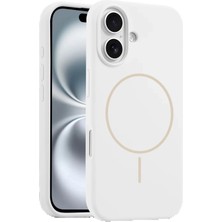 CPT16 iPhone 16 Plus Kılıf Jully Magsafe Kapak - Beyaz