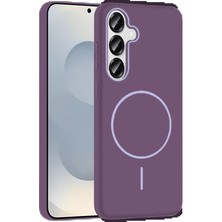 CPT16 Samsung Galaxy S25 Broş Magsafe Kapak - Mor