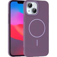 CPT16 iPhone 15 Plus Broş Magsafe Kapak - Mor