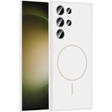 CPT16 Samsung Galaxy S23 Ultra Kılıf Jully Magsafe Kapak - Beyaz