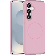 CPT16 Samsung Galaxy S25 Broş Magsafe Kapak - Pembe