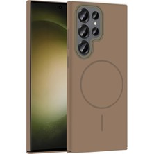CPT16 Samsung Galaxy S23 Ultra Broş Magsafe Kapak - Çöl Titanyum