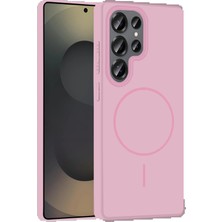 CPT16 Samsung Galaxy S25 Ultra Broş Magsafe Kapak - Pembe