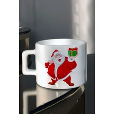 Yılbaşı Temalı Noel Baba Tasarımlı Çay Kahve Fincanı, Hediye Paketiyle