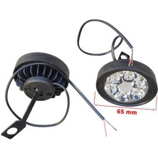 Sis Lambası Yuvarlak 6 Ledli Çakar-Düz 2 Li (Oynar Başlı)