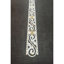 Ekru Eskitme Saray Tavan Bordür Çıta, 10X100 Cm, Şık ve Zarif Dekoratif Detay