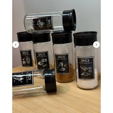 Online Kapında 6’lı Etiketli Cam Baharat Seti Kendinden Yapışkanlı Etiketli Saklama Kabı - Baharatlık