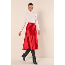Alinn Butikk 15806 Saten Etek - Bordo