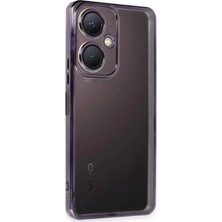 Newface Vivo Y27 Kılıf Razer Lensli Silikon - Mor Svlrs