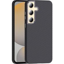 Samsung Galaxy S24 Plus Uyumlu Kılıf M-Safe Şarj Özellikli Karbon Fiber Görünümlü Zore Gros Kapak