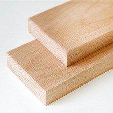 2x4 cm x 50 cm 2 Adet Çok Renkli Ahşap Çıta ve Blok Seti