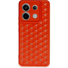 CPT16 Xiaomi Redmi Note 13 Pro 5g Kılıf Petek Silikon Kapak - Kırmızı