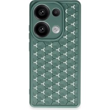 CPT16 Xiaomi Redmi Note 13 Pro 4g Kılıf Petek Silikon Kapak - Koyu Yeşil