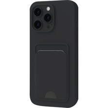 CPT16 iPhone 16 Pro Kılıf Kelvin Kartvizitli Silikon - Siyah