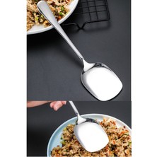 Paslanmaz Çelik Çok Renkli Servis ve Salata Kaşığı Spatula, Dayanıklı ve Şık Tasarım
