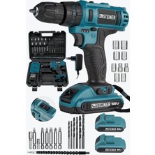 Darbeli 56V 5AH Çift Akülü Bakır Sargılı Vidalama Matkap Seti