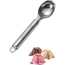 Paslanmaz Çelik Servis Kaşığı, 20 Cm, Ergonomik Sap, Gri, 1 Adet