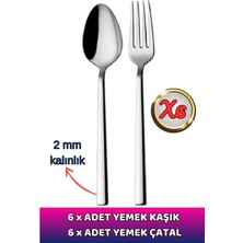 Paslanmaz Çelik 12'li Yemek Takımı, Sağlam ve Şık Tasarım