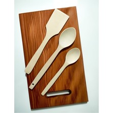 Bej Ahşap Kaşık ve Spatula Seti, Doğal ve Şık Mutfak Aksesuarı