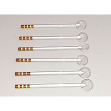 6'lı Gold Cam Çay Kaşığı Seti, Şık ve Zarif Tasarım ile Kullanım Kolaylığı Sağlar