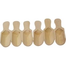 6'lı Bambu Mini Baharat Kaşığı Seti, Şık ve Kullanışlı Mutfak Aksesuarı