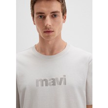 Mavi Mavi Logo Baskılı Gri Tişört 0612936-80192
