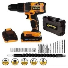 36V 5AH Sanzumanlı Darbeli Lıon Matkap 23 Parça Set