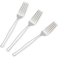 Şık 6'lı Poşetli Tatlı Çatal Seti, Metalik Tasarım