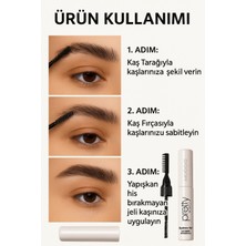 Muggio Laminasyon Etkili Kaş Sabitleyici ve Şekillendirici 3ü1 Arada Fırça Tarak Jel