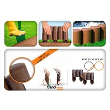 Trend Bahçe Plastik Çim Bordürü 2.3 Metre Çim Ayırıcı Yeşil