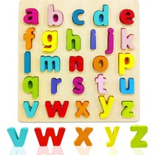 Okcu Hediyelik Ahşap Yerleştirme Oyunu Eğitici Ahşap Renkli Harfler 3D Ahşap Harf Puzzle Algı Ve Zeka Oyunları