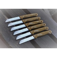 6'lı Set Parlak Delikli Tırtıklı Meyve Sebze Bıçakları