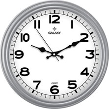 D-200-G Klasik Kadran Gri Renk Sessiz Akar 30 cm Duvar Saati