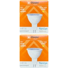 Avarson (2 Adet) Osaka 5W (40W) Sarı Işık (3000K) GU5.3 Duylu (İğne Bacak) Led Çanak Ampul