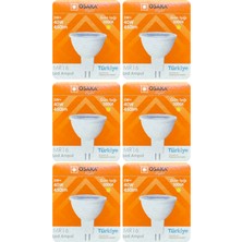 Avarson (6 Adet) Osaka 5W (40W) Sarı Işık (3000K) GU5.3 Duylu (İğne Bacak) Led Çanak Ampul