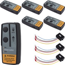 Luxuriles Set 12V 24V 2.4g 50M Evrensel Araba Kablosuz Vinç Vinç Uzaktan Kumanda Kontrol Cihazı Çift El Seti Aralığı (Yurt Dışından)