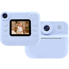 Watch Gear KDC-030D 2.0 Inç Mini Çocuk Anında Kamera Hd Çift Lensli Dijital Kamera Fotoğraf Yazıcısı-Mavi (Yurt Dışından)