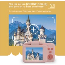 Watch Gear KDC-008A 2.4 Inç Ekran Çocuk Kamera Çevirme Tasarımı Çocuklar Kamera Oyuncak Yürümeye Başlayan Doğum Günü Hediyesi (Yurt Dışından)