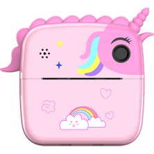 Watch Gear A20 2,4 Inç Ekranlı Çocuk Anında Kamera Şarj Edilebilir Fotoğraf Baskı Kamerası Oyuncak-Pembe (Yurt Dışından)