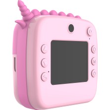 Watch Gear A20 2,4 Inç Ekranlı Çocuk Anında Kamera Şarj Edilebilir Fotoğraf Baskı Kamerası Oyuncak-Pembe (Yurt Dışından)