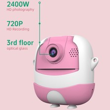 Watch Gear A19B Karikatür Tasarım 2.0 Inç Ekran Mini Çocuk Hd Dijital Kamera 32G Tf Kart + Kart Okuyucu ile Anında Fotoğraf Yazıcısı-Pembe (Yurt Dışından)
