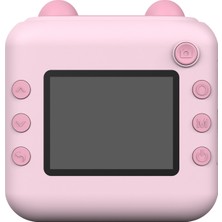 Watch Gear A22 2.4-Inç Ekran Mini Çocuk Hd Dijital Kamera 32G Tf Kart + Kart Okuyucu ile Anında Fotoğraf Baskı Makinesi-Pembe (Yurt Dışından)