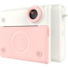 Watch Gear P4 2,8 Inç Çocuk Anında Baskı Kamerası Dahili Oyunlar Mp3 Çalar Hd Çift Lensli Video Kaydedici-Pembe (Yurt Dışından)