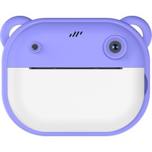 Watch Gear Y600 2.0 Inç Ekranlı Çocuk 24MP Hd Anında Kamera Termal Baskı Fotoğraf Yazıcısı-Mor (Yurt Dışından)
