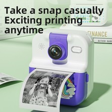 Watch Gear P02 2.4 Inç Anında Baskı Kamerası Karikatür Hayvan Deseni Flip Lens Hd Kamera 32GB Kart + Kart Okuyucu ile Çocuklar Için-Yeşil (Yurt Dışından)