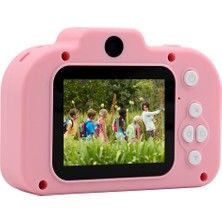 Watch Gear KDC-0025A 2.0 Inç Ekran Hd Çocuk Kamera Oyuncak Çift Lensli Dijital Kamera Video Kaydedici-Pembe (Yurt Dışından)